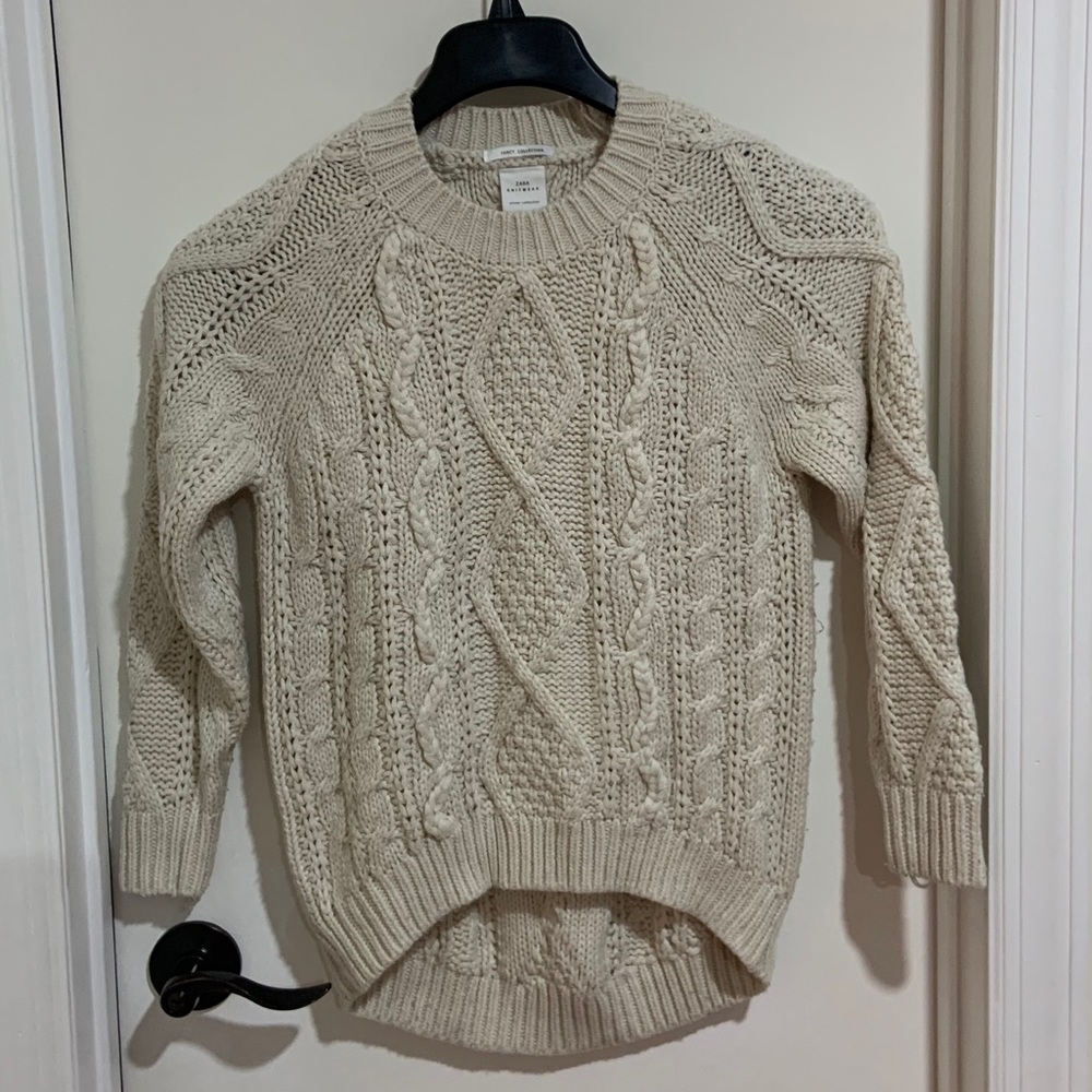 ZARA WINTER COLLECTION knitted cream sweater